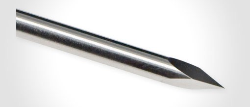 Medical pen needle Swiss turned out of titanium